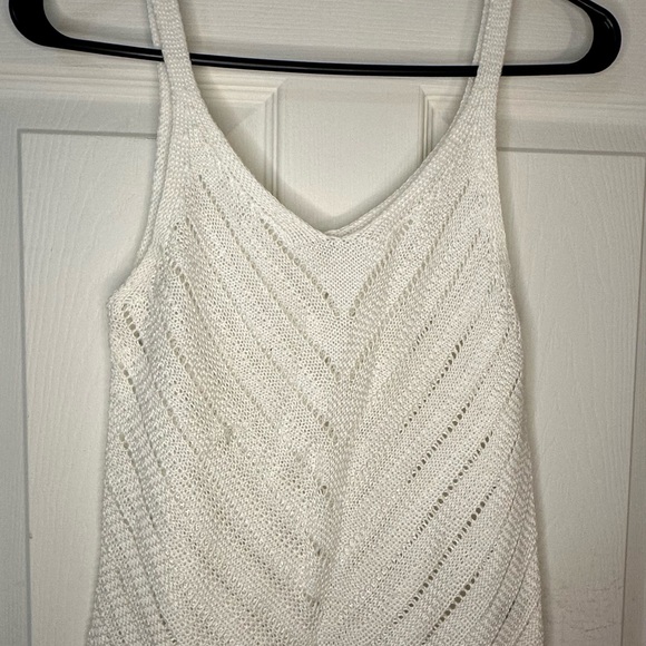 White Knit Tank Top - Picture 1 of 3